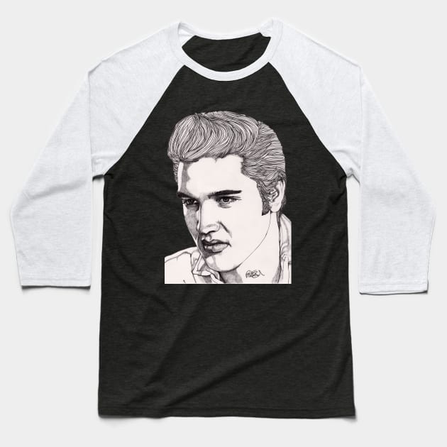 The King of Rock n Roll Baseball T-Shirt by paulnelsonesch